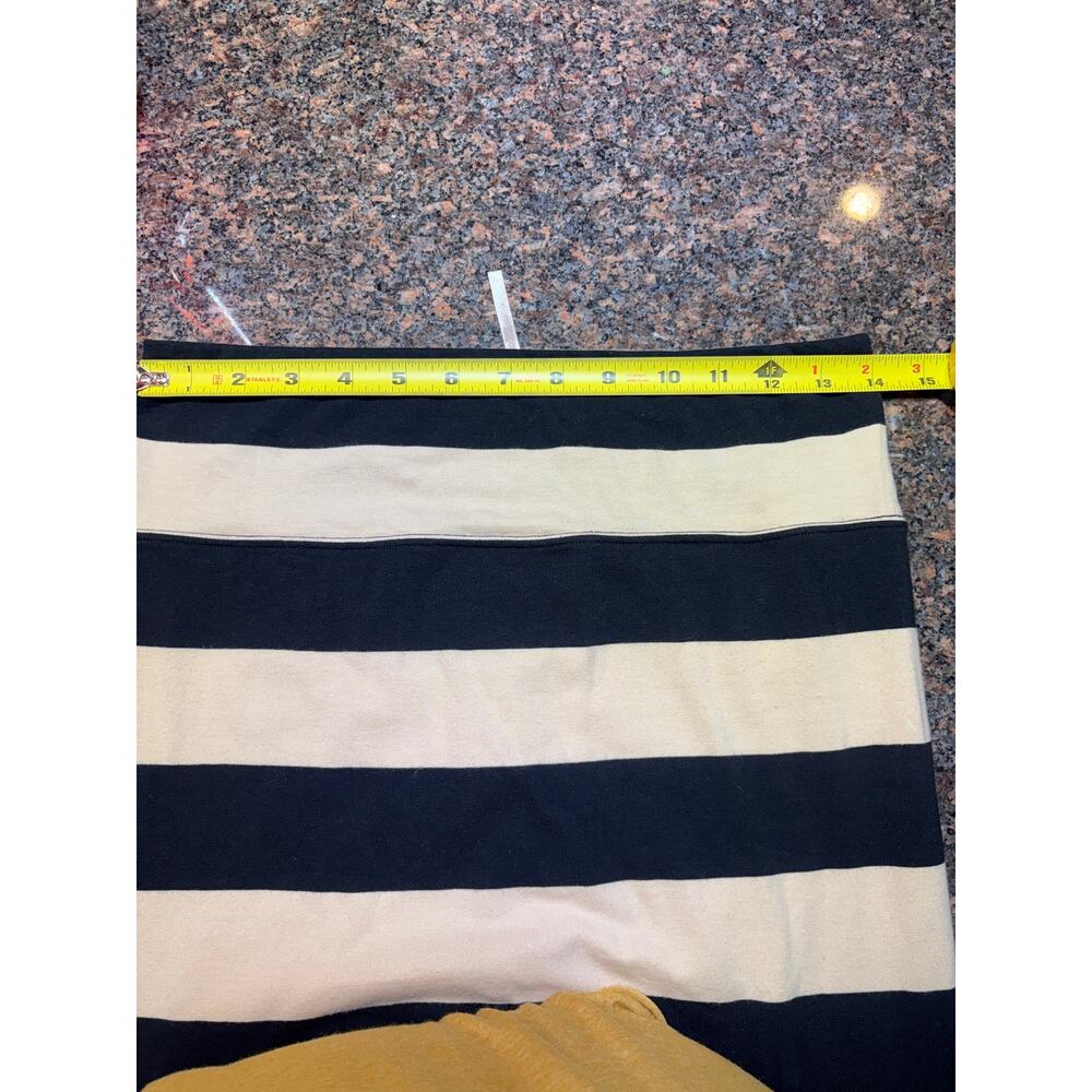 Free People Rugby Stripe Maxi Skirt Cream Black Cotton Blend Size S - Picture 6 of 15